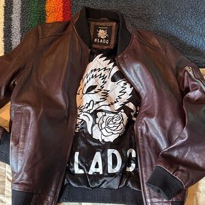 LADC Brown Bomber Leather Jacket